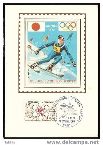 FRANCE - 1972 - Jeux Olimpiques D´Hiver - Sapporo´72 - MC - Winter 1972: Sapporo