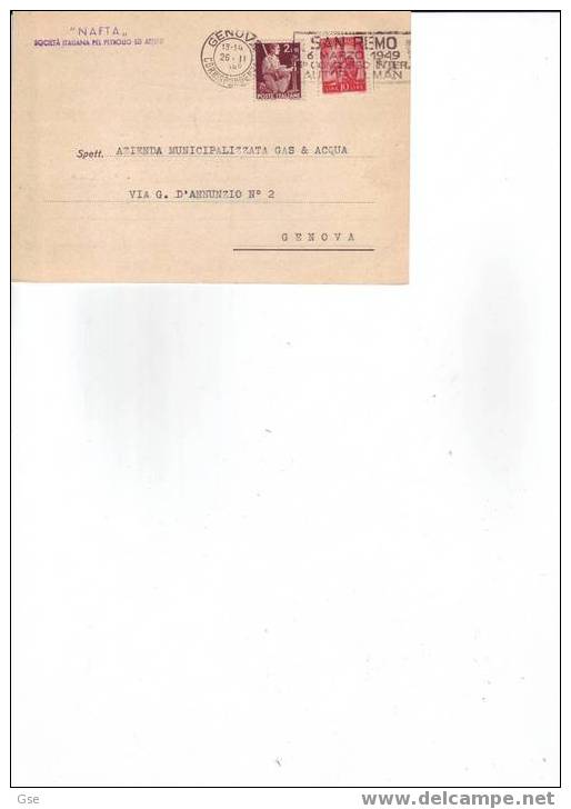 ITALIA 1949 - Annullo Meccanico Concorso Autopulman - Otros (Tierra)