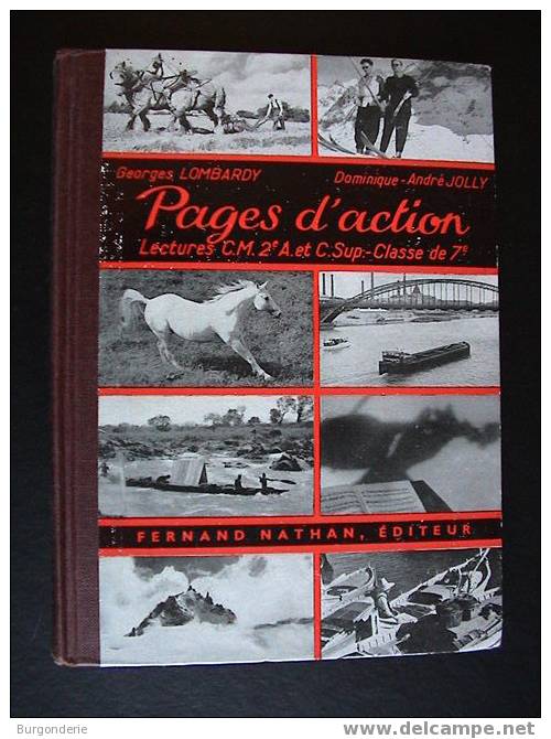 Rare En L´état / PAGES D´ACTION  / LOMBARDY/ JOLY/ NATHAN/ 1961 - 6-12 Ans