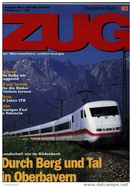 Zeitschrift "ZUG" Ausgabe März 1996 - Einzelpreis (damals) 7 DM #C30406E - Autres & Non Classés