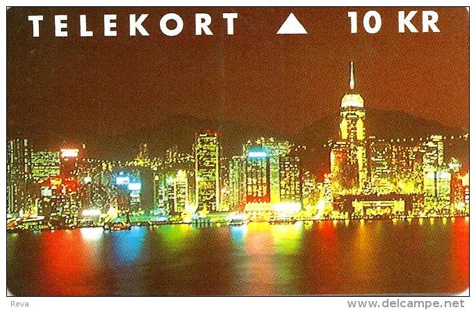 DENMARK 10 KRONA CARDS EXHIBITION 09.1995 HONG KONG AT NIGHT MINT(?) 2000 ONLY !! ED.31-12-1996  READ DESCRIPTION  !!! - Dänemark