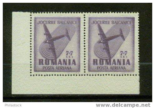 ROUMANIE POSTE AERIENNE Nº 45 **  Paire - Unused Stamps