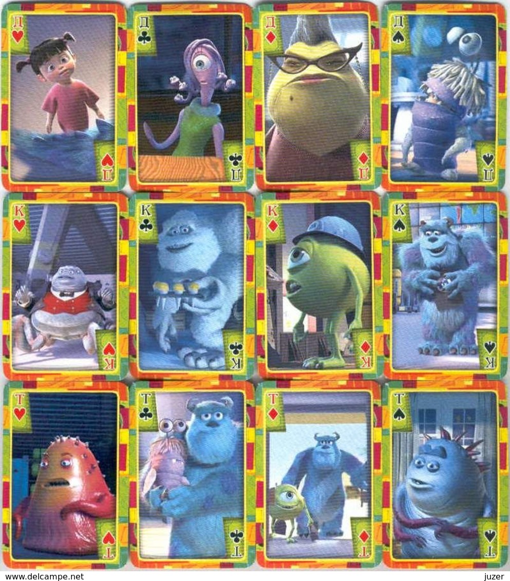 Russian Playing Cards MONSTERS INC (36) - Playing Cards (classic)