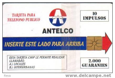 PARAGUAY  10 IMPULSOS 2000 GUARANIES   FIRST 1996 ISSUE  ANTELCO  LOGO   CHIP MINT IN BLISTER   SPECIAL PRICE !! - Paraguay