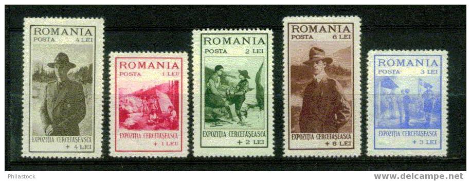 ROUMANIE Nº 422 A 426 * 426 Defectueux Pli - Unused Stamps