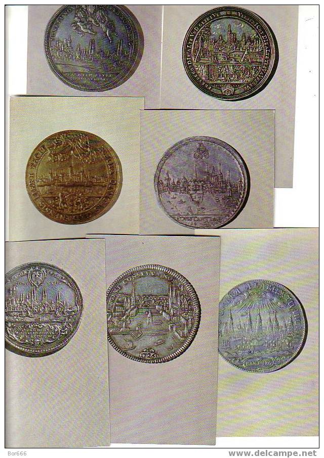 GOOD USSR 16 POSTCARDS SET 1972 -  EUROPEAN CITIES On COINS - Monedas (representaciones)