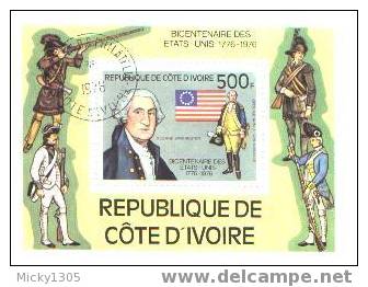 George Washington # Elfenbeinküste / Ivory Coast - Block Gestempelt / Miniature Sheet Used (B209) - George Washington