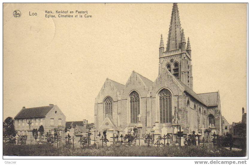 LOO - Kerk, Kerkhof En Pastorij - Eglise, Cimetière Et La Cure - Lo-Reninge