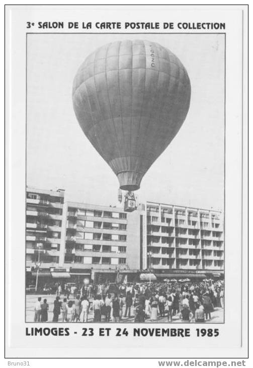 LIMOGES  87 : Troisième Salon De La CP - Montgolfière Le 03/06/1983 Pl. De La République - Montgolfières