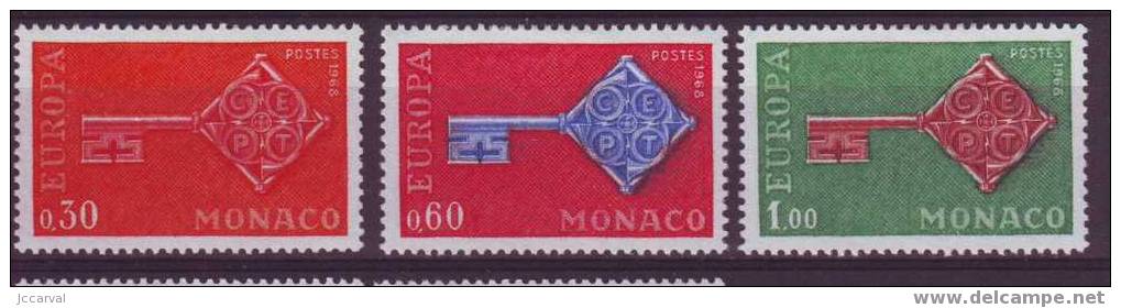 Europa 1968 - Monaco # Y&T 749-751 Michel 879-881 * - 1968