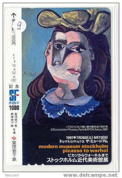 PABLO PICASSO PEINTURE SUR METROCARTE JAPAN (9) - Pittura