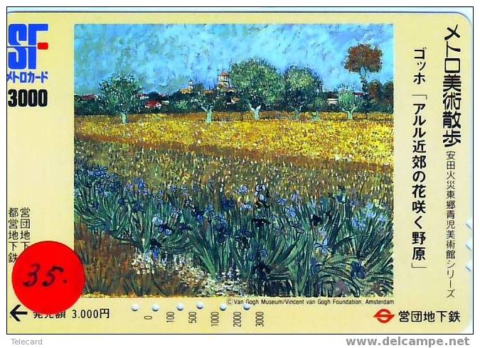 VINCENT VAN GOGH Painting On Metrocard JAPAN  (35) - Painting