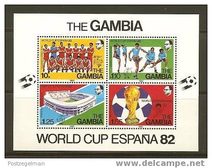 THE GAMBIA 1982 MNH  Soccer Espana Block 6 F2351 - Other & Unclassified