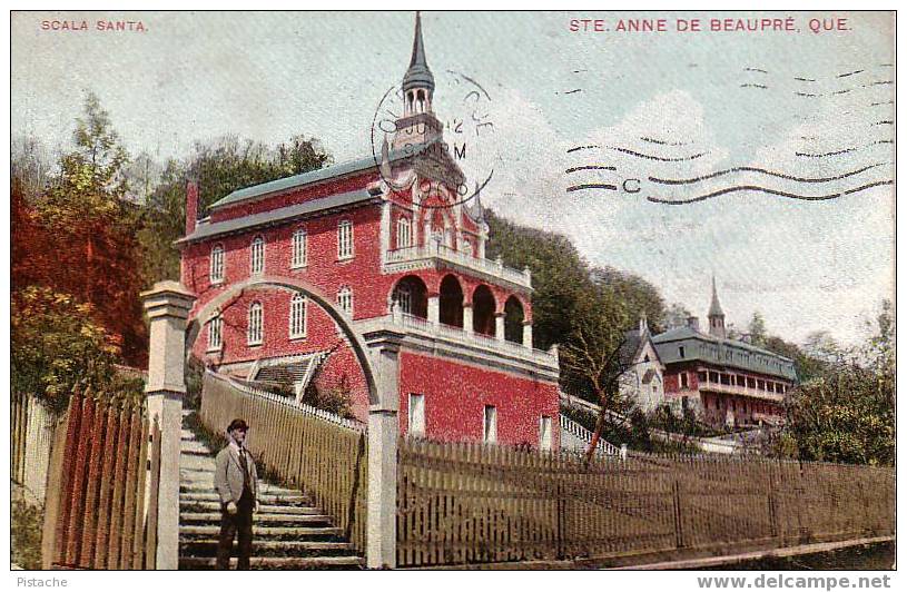 Saint-Anne-de-Beaupré - Québec - Scala Santa - 1908 - Voyagée - Animée - Ste. Anne De Beaupré