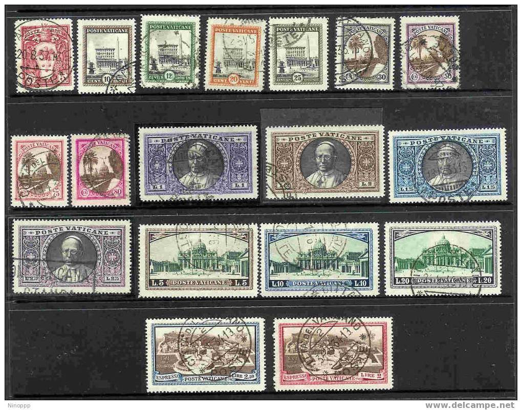 Vatican City-1931 Definitive Used Set - Usados