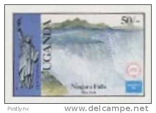 UGANDA 1986, Niagara Falls Ameripex 50s, Imperf.pair [ Ungezähnt,non Dentelé,no Dentado,non Dentellato ] - Ouganda (1962-...)