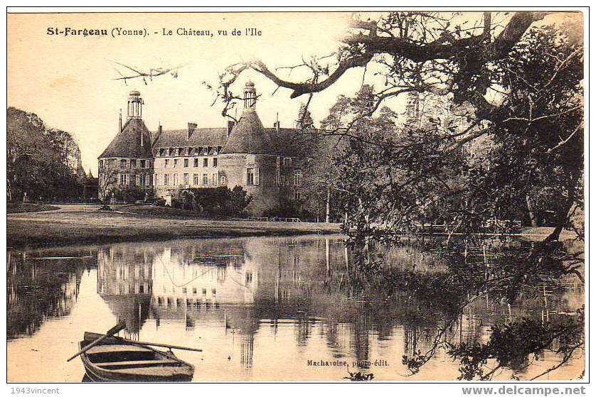C 1799 - SAINT FARGEAU - Le Chateau, Vu De L'ile - Belle CPA - - Saint Fargeau