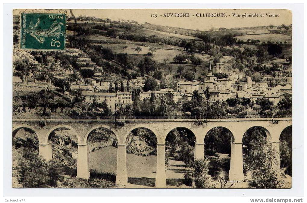 J11 - OLLIERGUES - Vue Générale Et Viaduc (1911) - Olliergues