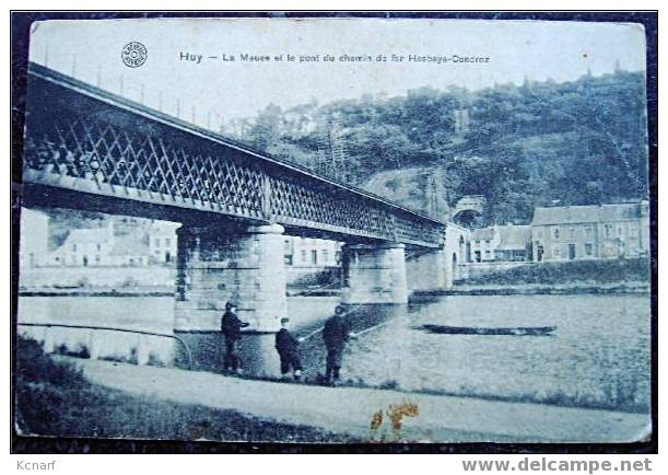 CP De HUY " La Meuse Et Le Pont Du Chemin De Fer Hesbaye-condroz " . - Huy