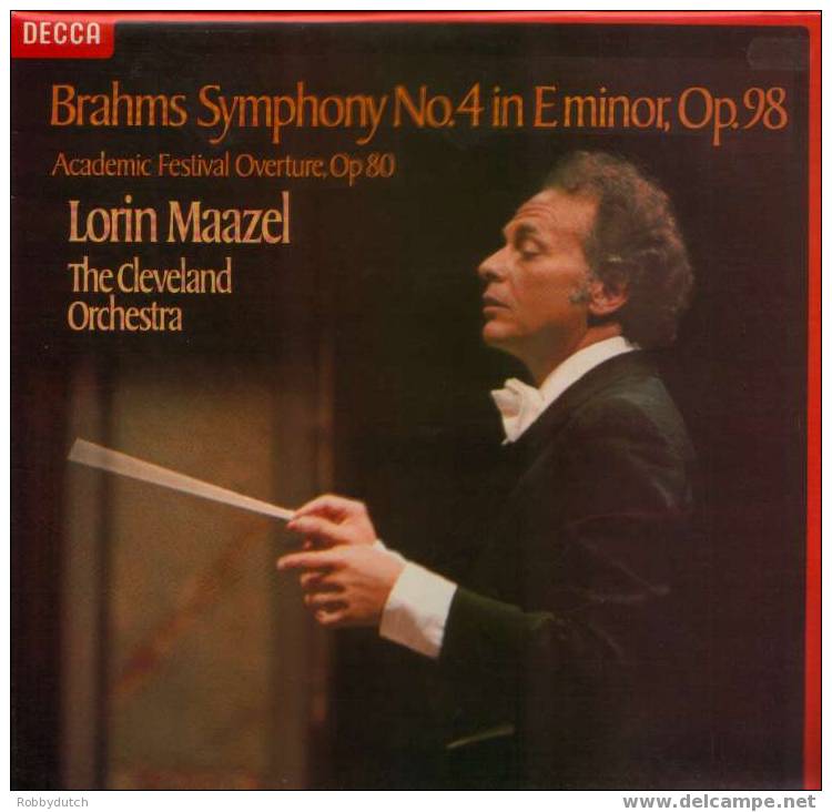 * LP * BRAHMS - SYMPHONY NO.4 In E MINOR OP.98 - LORIN MAAZEL / CLEVELAND ORCH. On Decca  Ex!!! - Klassik