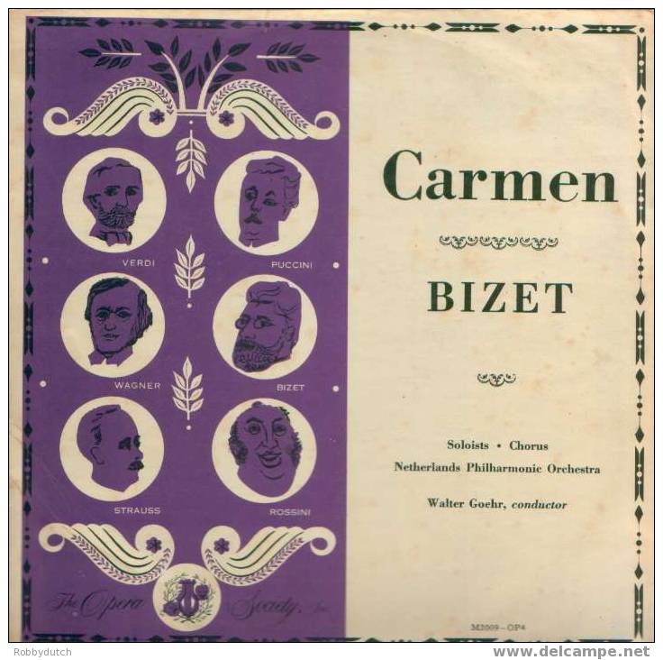 * LP * BIZET - CARMEN - NETHERLANDS PHILHARMONIC ORCH. / WALTER GOEHR - Oper & Operette