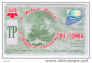 Ukraine: Month Trolleybus Card From Kiev 2004/01 - Europe