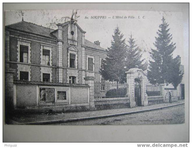 Carte Postale SOUPPES 77 L'HOTEL DE VILLE - Souppes Sur Loing