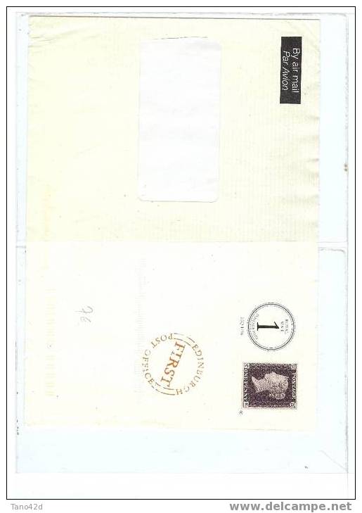 REF LPV - G.B. ENVELOPPE AVION OBL. EDIMBURG - Stamped Stationery, Airletters & Aerogrammes