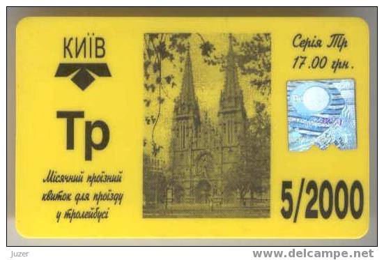 Ukraine: Month Trolleybus Card From Kiev 2000/05 - Europe