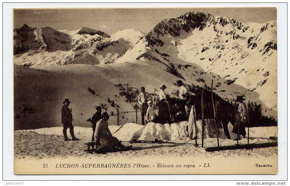 J12 - LUCHON-SUPERBAGNERES L'hiver - Skieurs Au Repos (Très Jolie Carte) - Superbagneres