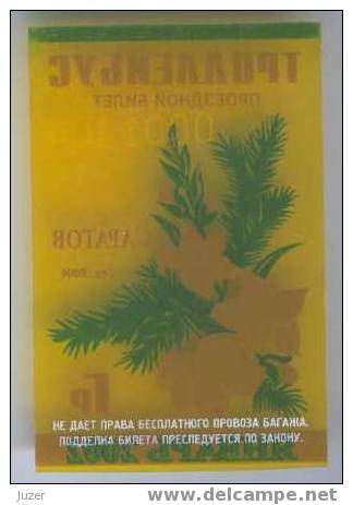 Russia, Saratov: Month Trolleybus Ticket 2002/01 - Europe