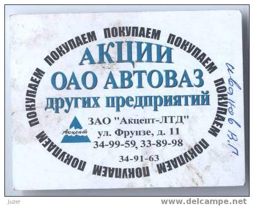 Russia, Togliatti: Month Bus And Trolleybus Ticket 2002/12 - Europe