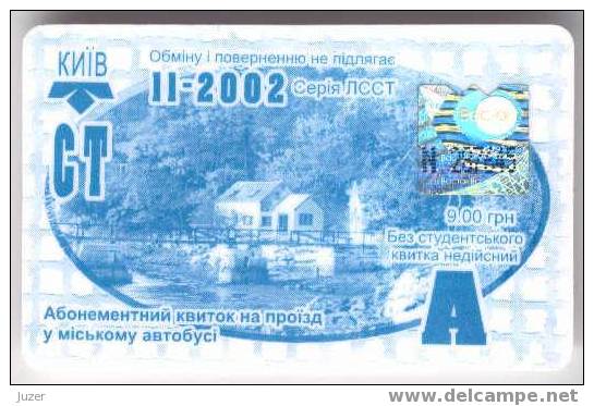 Ukraine: Month BUS Card For Students From Kiev 2002/11 - Europa