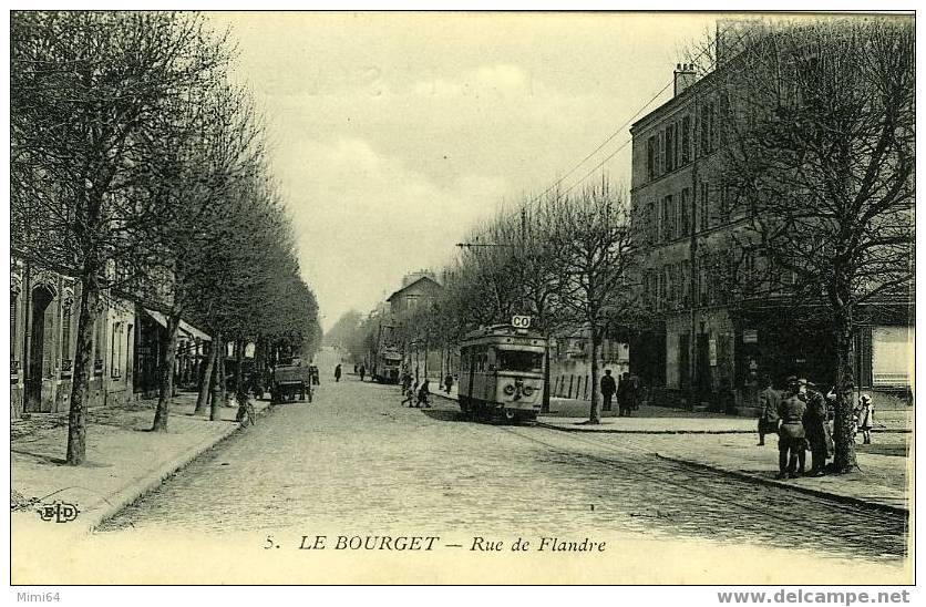 D. 93 .  LE BOURGET . RUE DE FLANDER . ( TRAMWAY ) - Le Bourget