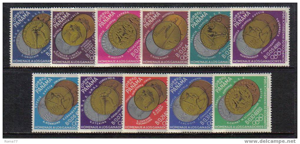 E39 - PANAMA - MEDAGLIE D'ORO N. 402/406 + PA  *** - Hiver 1964: Innsbruck