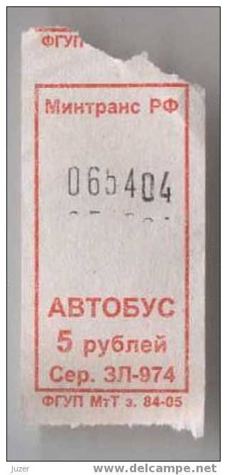Russia: One-way Bus Ticket From Leningrad Region (4) - Europa