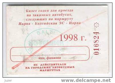 Estonia: Local Month Bus Ticket From Narva (5) - Europa