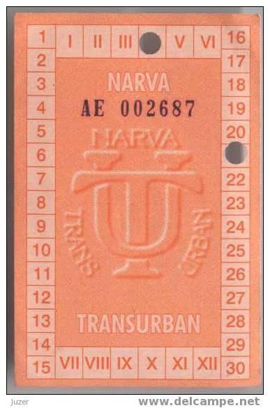 Estonia: Month Bus Ticket From Narva (22) - Europa
