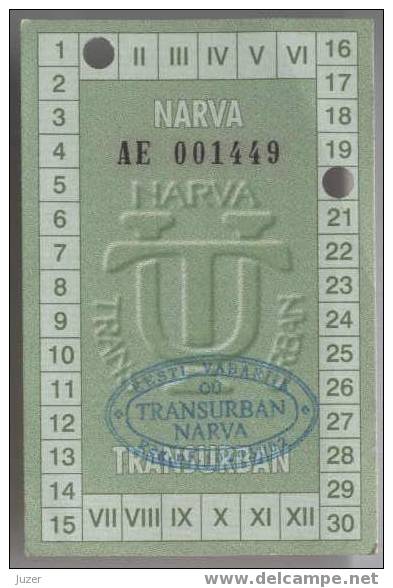 Estonia: Month Bus Ticket From Narva (21) - Europe