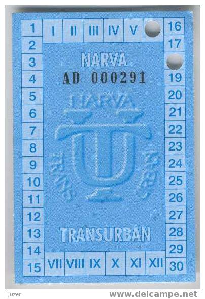 Estonia: Month Bus Ticket From Narva (12) - Europa