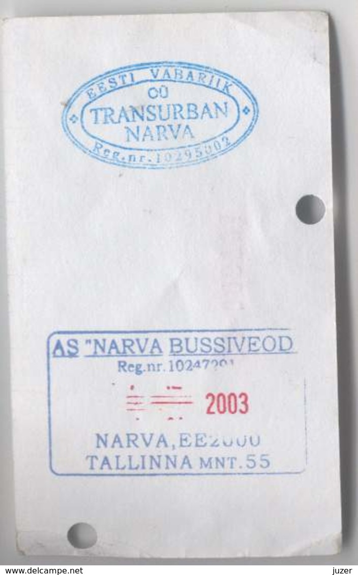 Estonia: Month Bus Ticket From Narva (11) - Europe