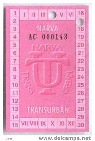 Estonia: Month Bus Ticket From Narva (8) - Europa