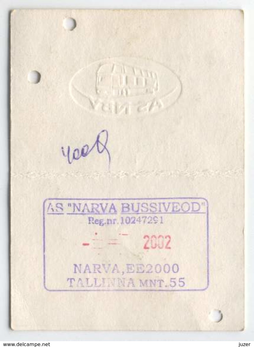 Estonia: Month Bus Ticket From Narva (5) - Europa