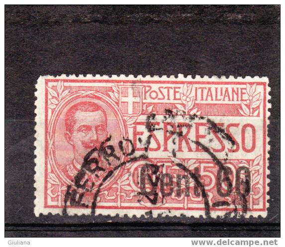 Italia Regno - N. E6 Used  (Sassone) 1922  Espresso  Effige Di Vittorio Emanuele III - Correo Urgente