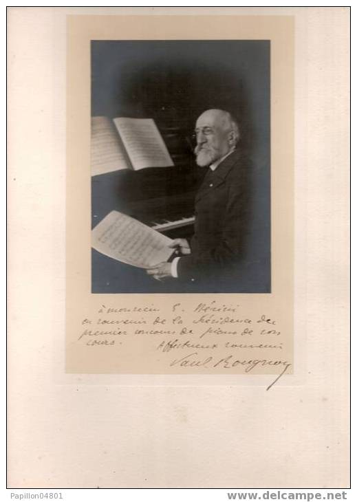 PAUL ROUGNON PHOTO SIGNEE COMPOSITEUR MUSIQUE EMMANUEL NERINI - Autogramme