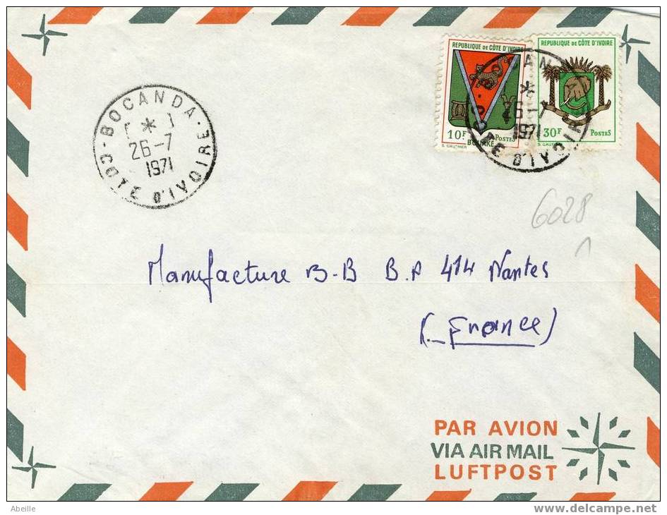 6028  LETTRE  COTE D IVIORE - Olifanten