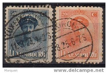 Lote 4 Sellos LUXEMBURGO Num 123, 124. 125 Y 129 - 1921-27 Charlotte Frontansicht