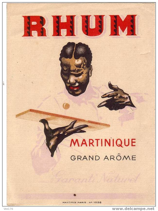 RHUM / MARTINIQUE / Grand Arôme / Garanti Naturel - Rhum