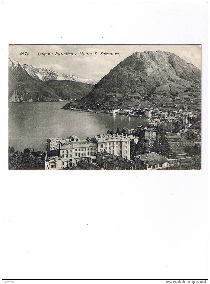 LUGANO   Paradiso  4974  Circulée  1912 - Paradiso