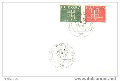 Germany - Mi-Nr 406/407 FDC (Y018)- - 1963